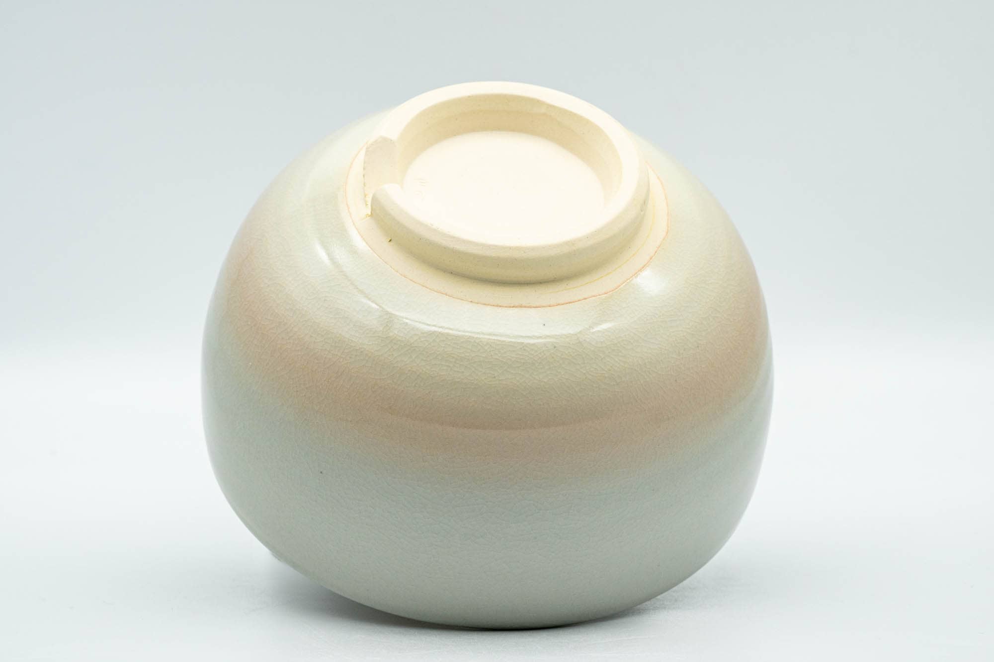 Japanese Matcha Bowl - Beige Peach Glazed Kyo-yaki Chawan - 400ml