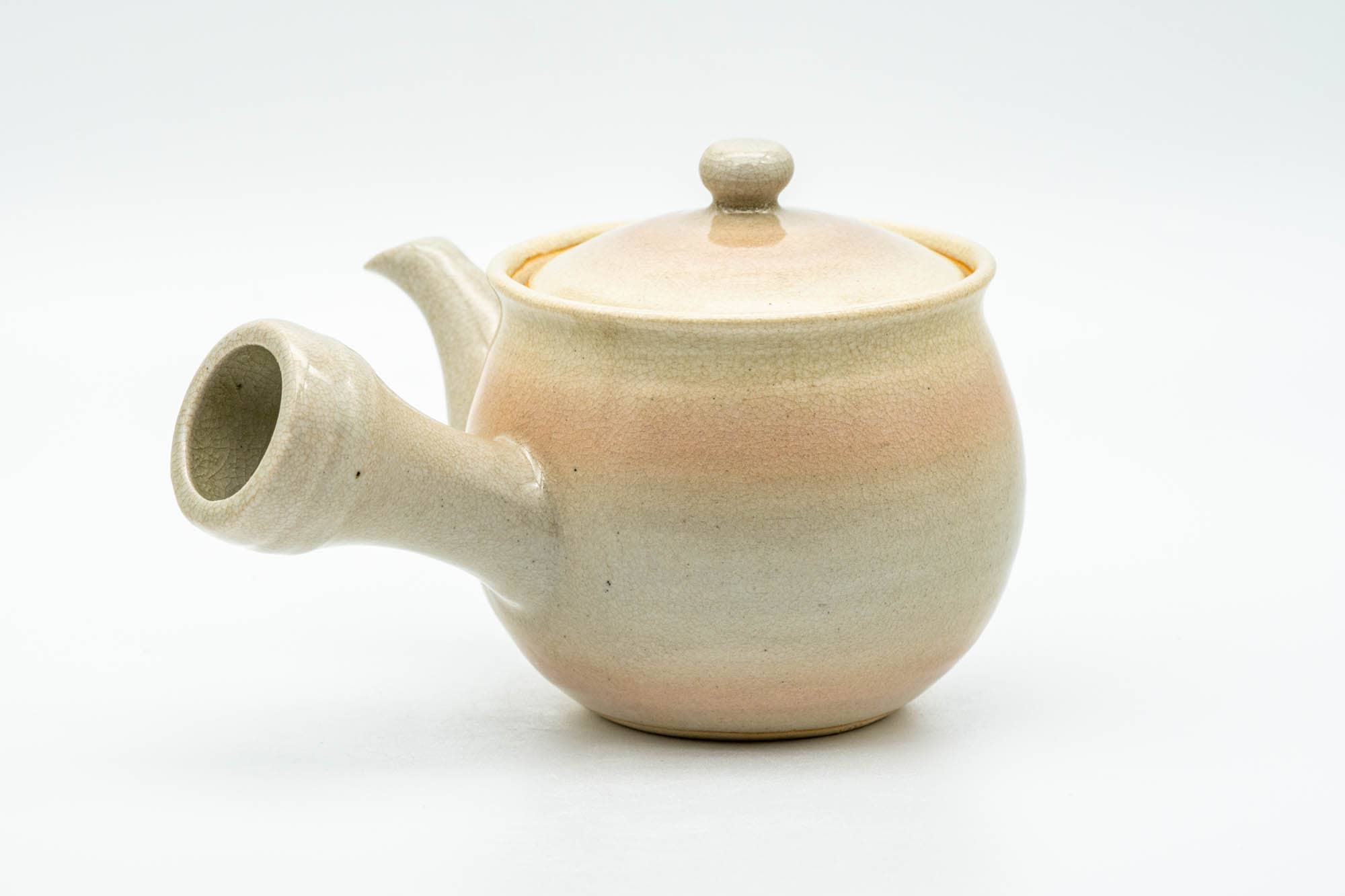 Japanese Kyusu - Beige Pink Glazed Hagi-yaki Do-ake Teapot - 220ml