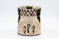 Japanese Mizusashi - Abstract Geometric Green Drip-Glazed Oribe-yaki Water Container - 1000ml