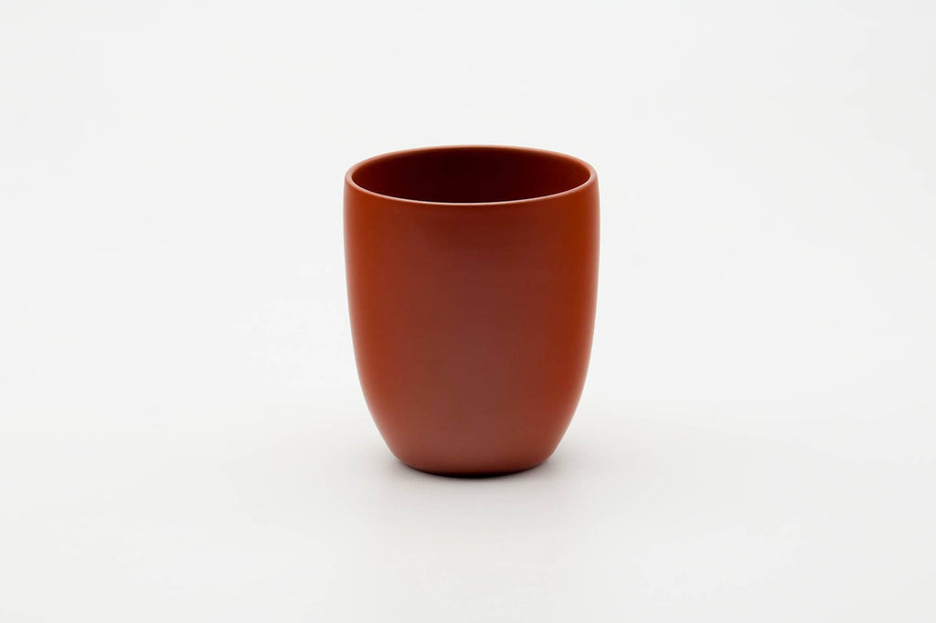 Japanese Teacup - Smooth Red Shudei Tokoname-yaki Yunomi - 120ml