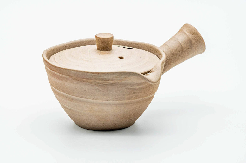 Japanese Kyusu - Brown Textured Clay Squeeze-Filter Teapot - 240ml