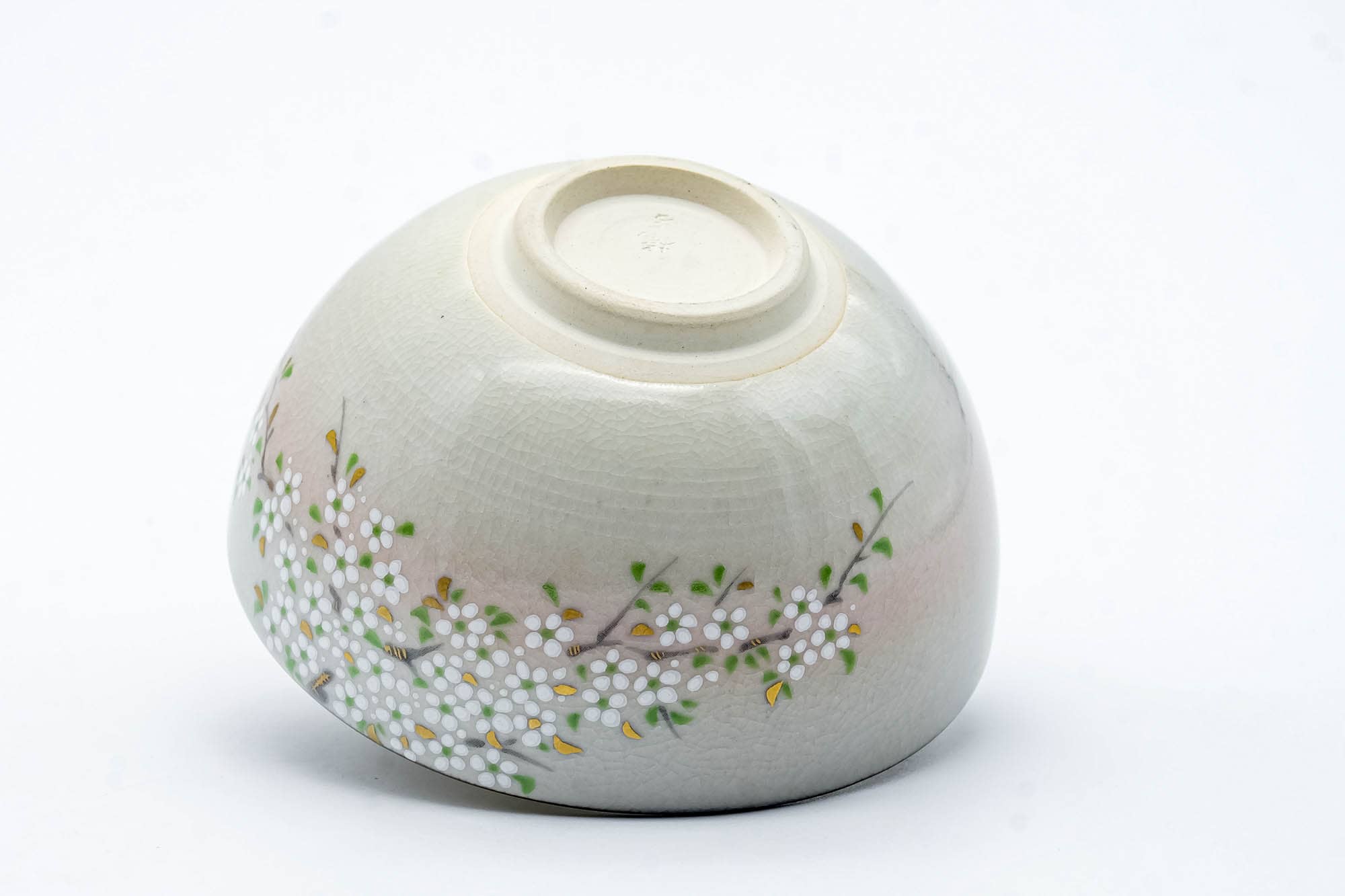 Japanese Teacup - Floral Gold Kyo-yaki Yunomi - 160ml
