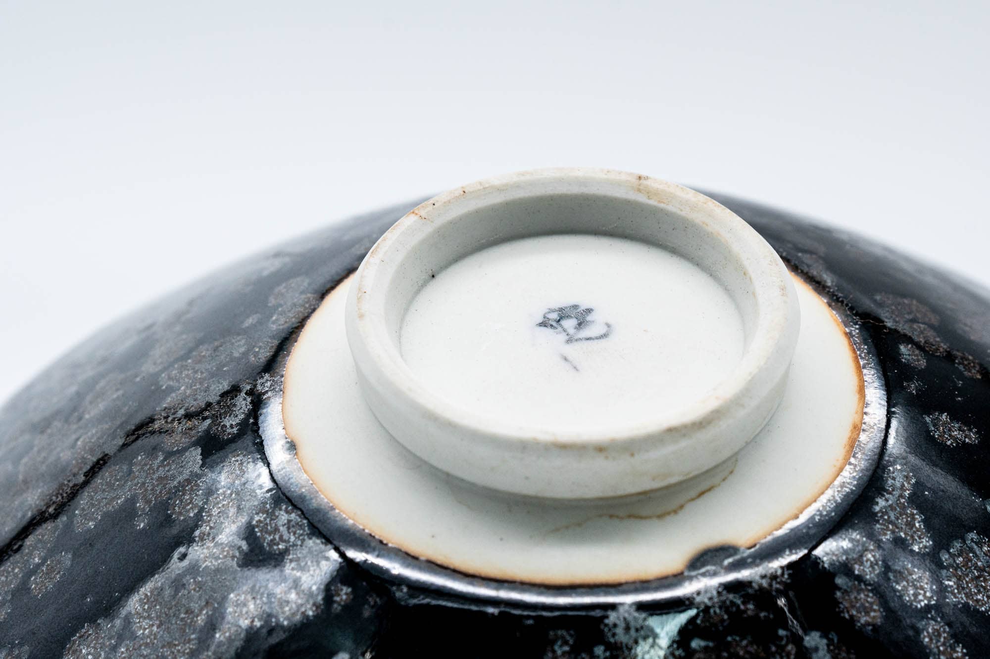 Japanese Matcha Bowl - Tenmoku Glazed Hira-gata Summer Chawan - 100ml