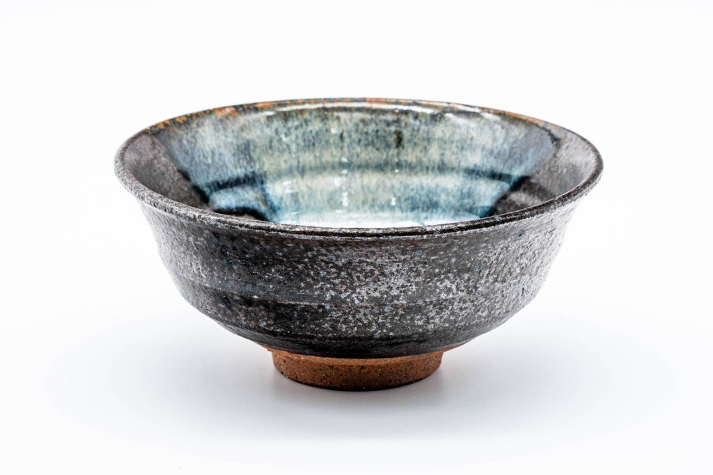 Japanese Matcha Bowl - Metallic Blue Drip-Glazed Chawan - 480ml