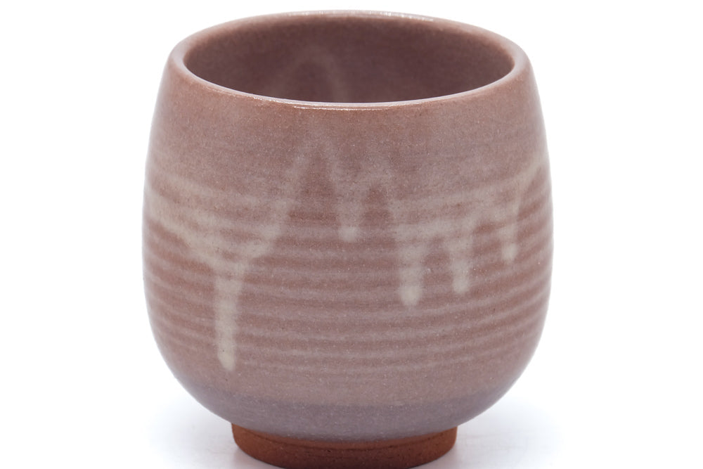 Japanese Teacups - Pair of Purple Hagi Meoto Yunomi