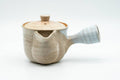 Japanese Kyusu - Beige White Glazed Hagi-yaki Do-ake Teapot - 250ml