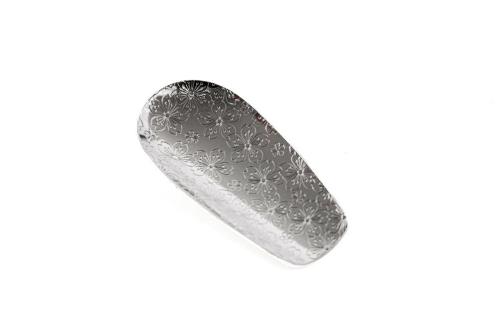 Chasaji - Sakura Embossed Metal Tea Scoop