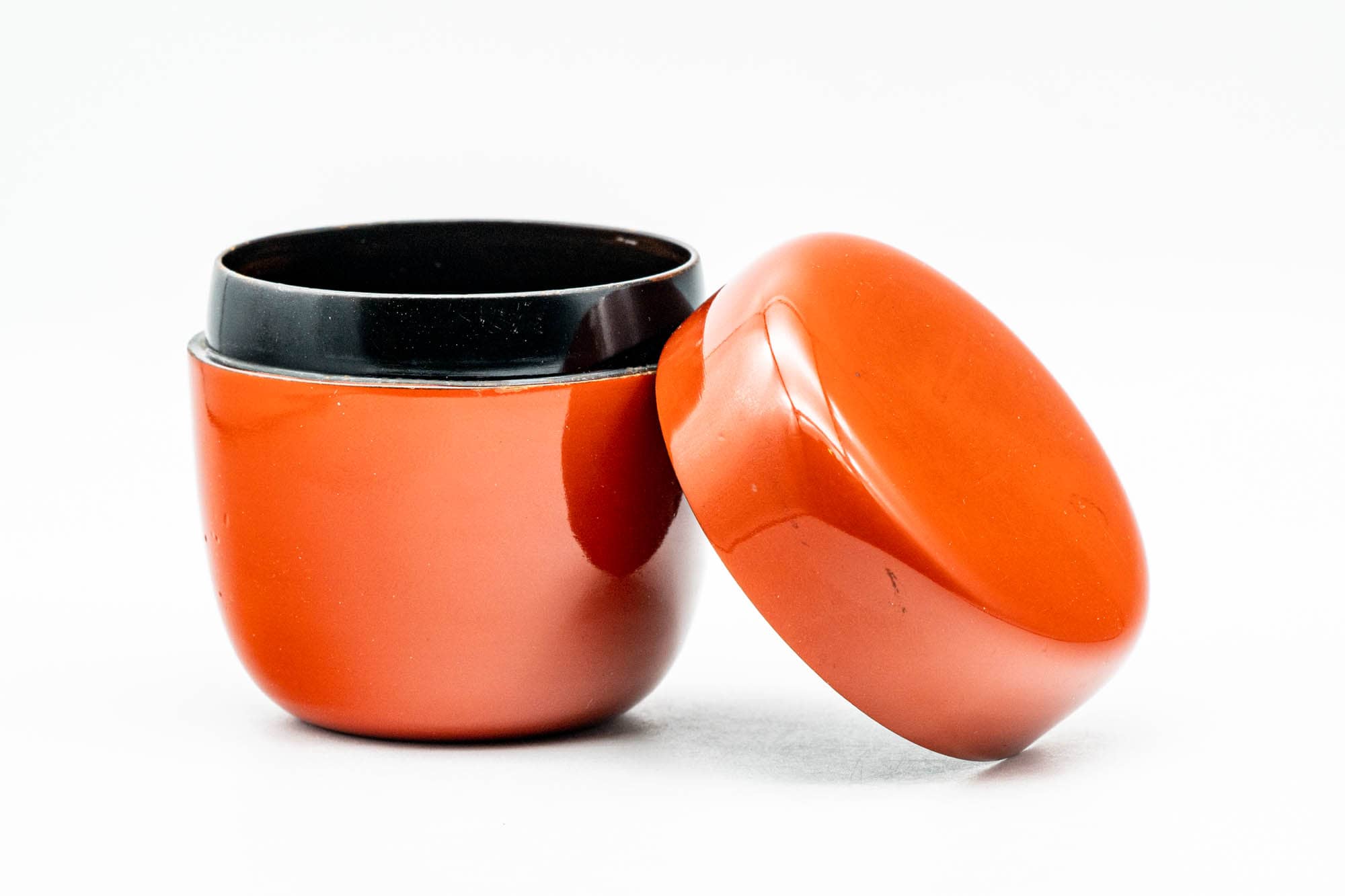 Japanese Natsume - Orange Lacquered Matcha Tea Caddy - 100ml
