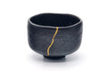 Japanese Matcha Bowl - 大野九行 Ōno Kyūkō - Kintsugi Kuro-Raku Chawan - 400ml
