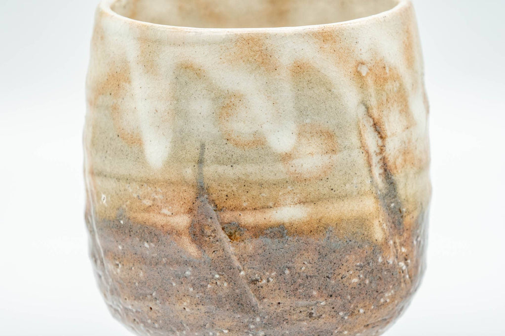 Japanese Teacup - 納富鳥雲 Notomi Choun, Daikazan Klin - Beige Hagi-yaki Yunomi - 150ml