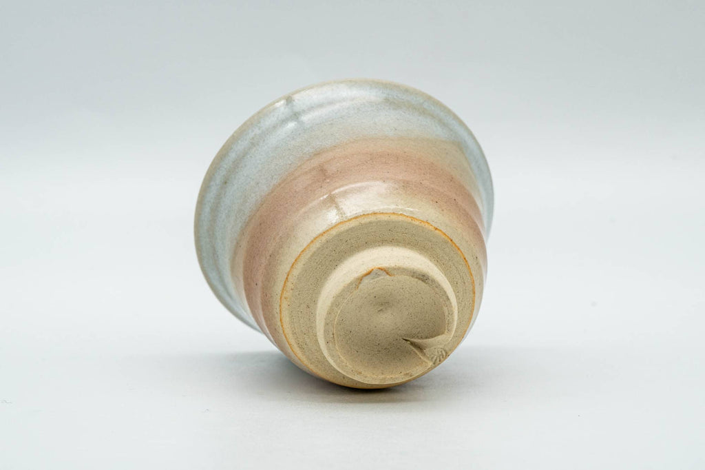 Japanese Teacup - Small Pink White Drip-Glazed Guinomi - 40ml