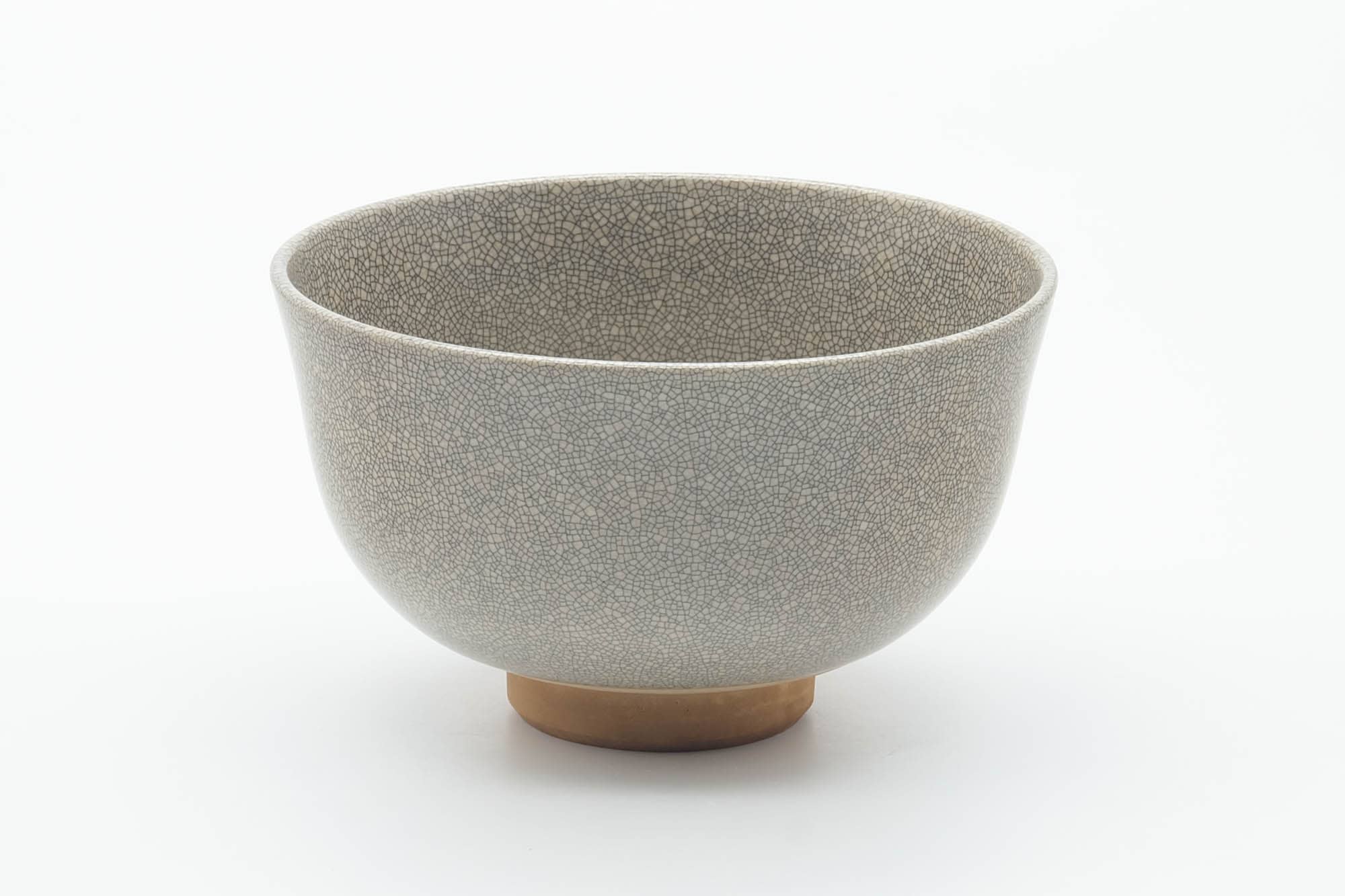 Japanese Matcha Bowl - Crazed Grey Glazed Chawan - 400ml