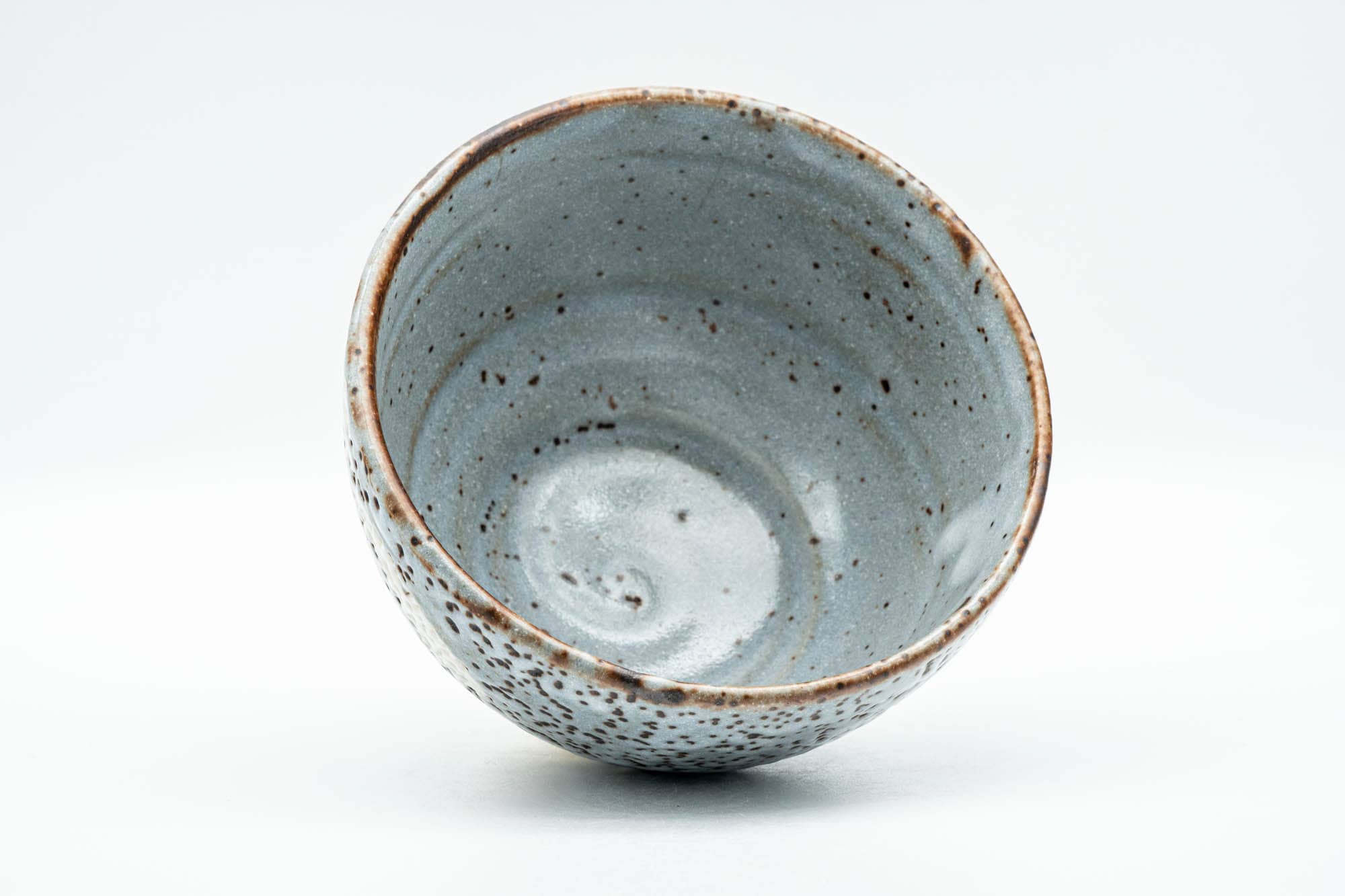Japanese Matcha Bowl - Blue White Shino Glazed Sugi-nari Chawan - 350ml