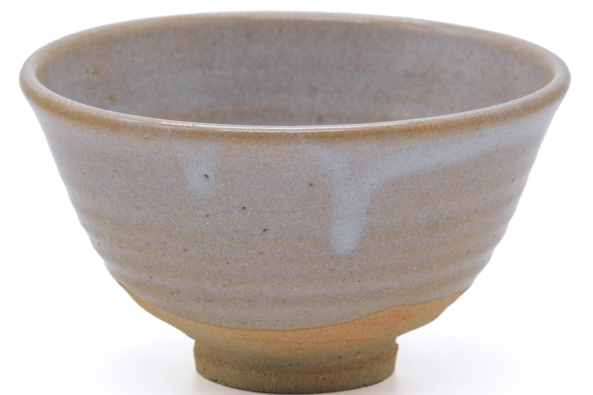 Japanese Matcha Bowl - Beige White Drip-Glazed Hagi-yaki Chawan - 400ml