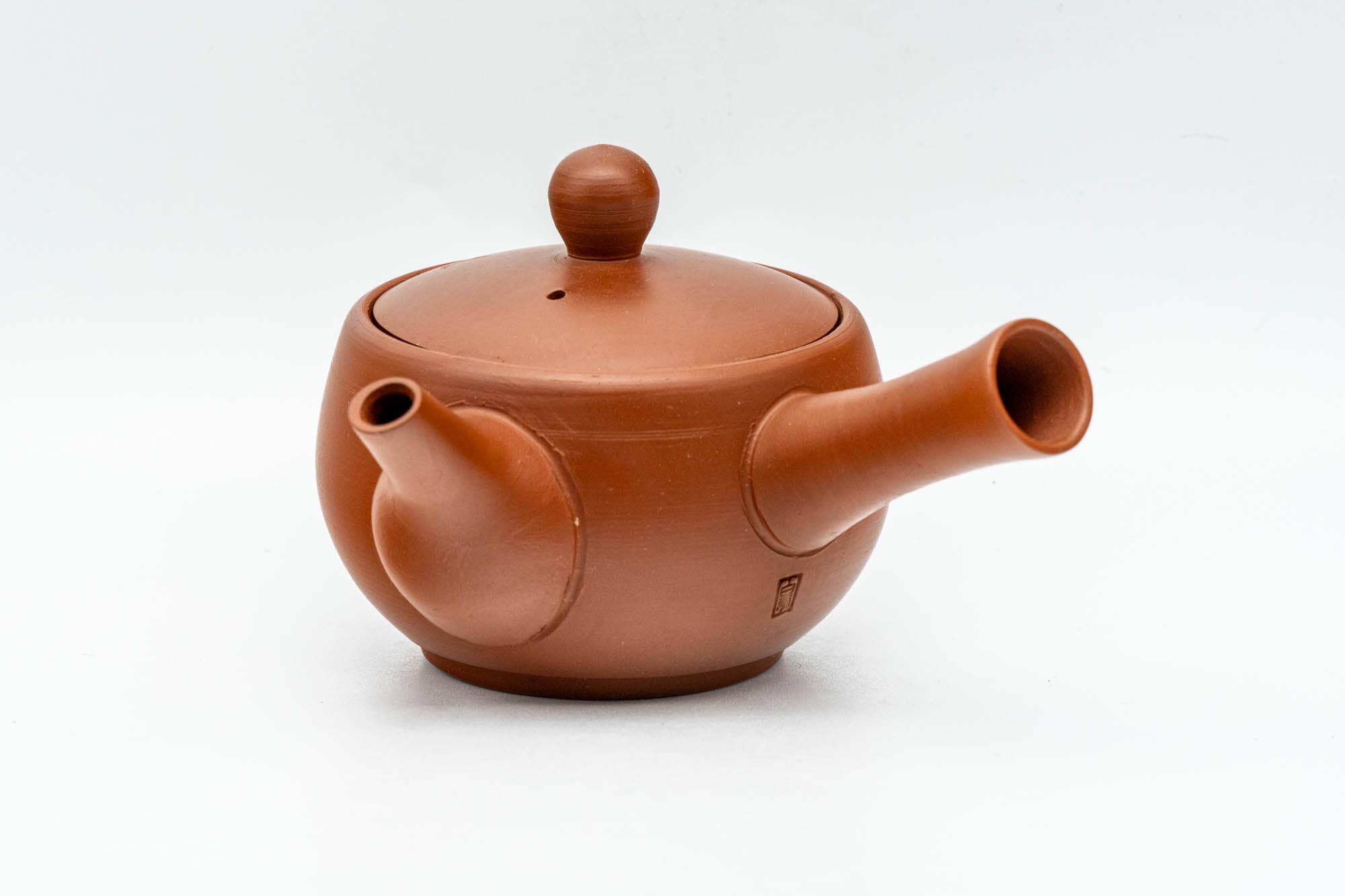 Japanese Kyusu - Tiny Red Shudei Tokoname-yaki Debeso Teapot - 75ml