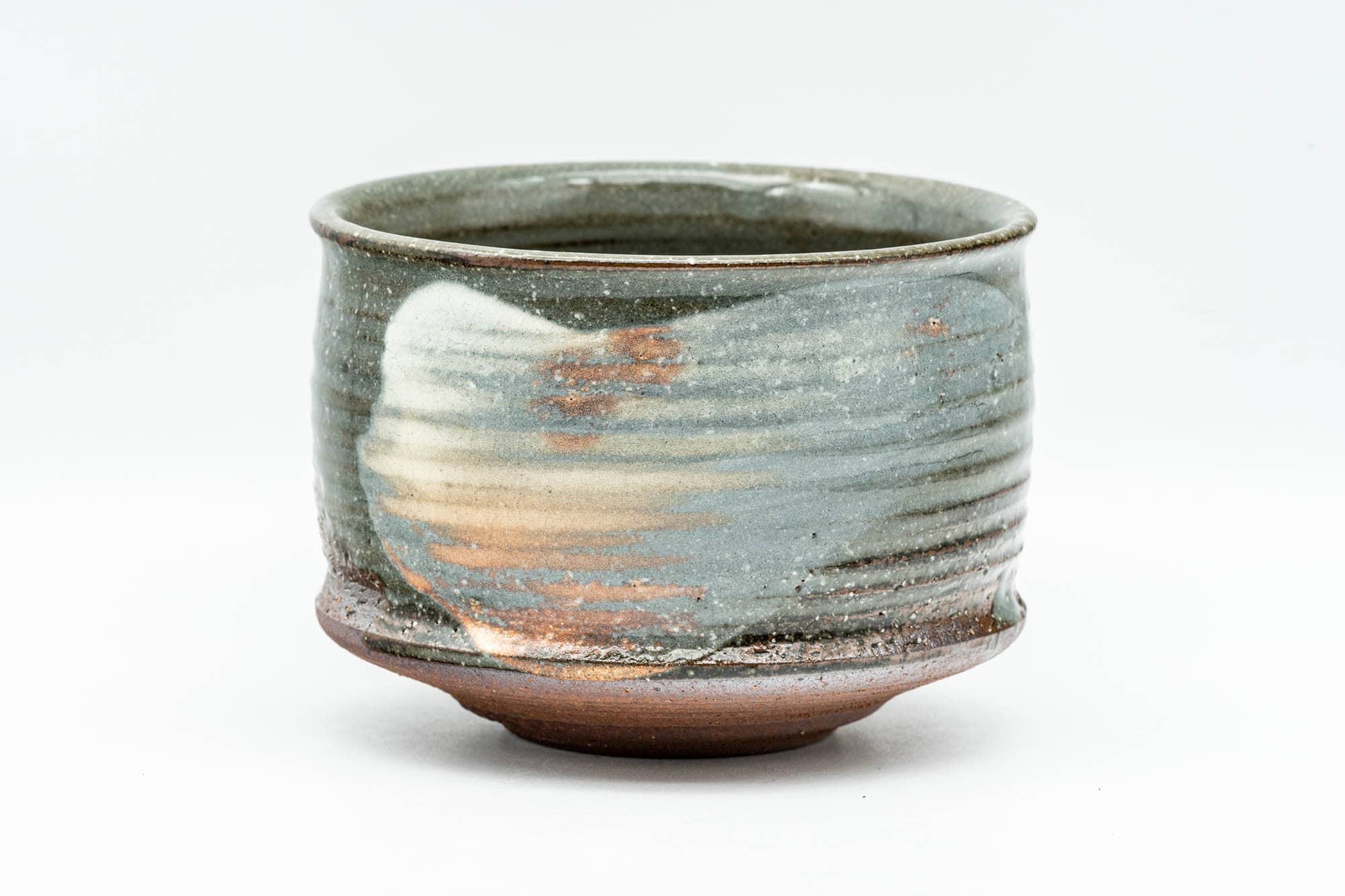 Japanese Matcha Bowl - 緑栄窯 Ryokuei Kiln - Speckled Gohonte Hakeme Hagi-yaki Chawan - 250ml