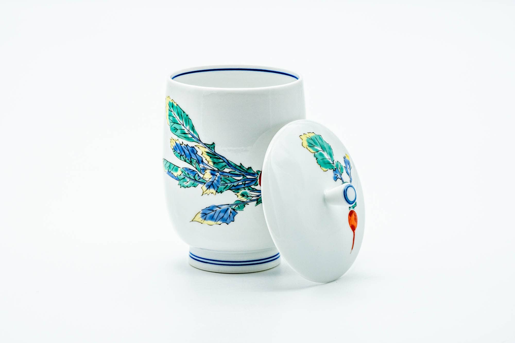 Japanese Teacup - Turnip Porcelain Arita-yaki Lidded Yunomi - 160ml