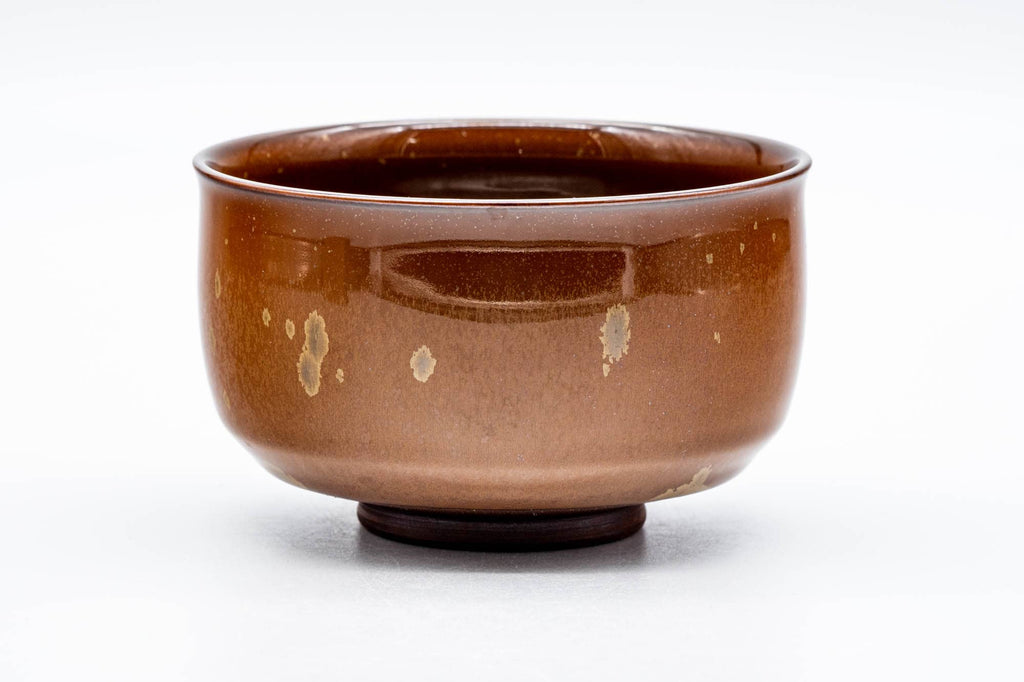 Japanese Matcha Bowl - Katou Fujiyama (加藤藤山) - Izumi Kiln (泉窯) - Amber Crystal Glazed Chawan - 250ml