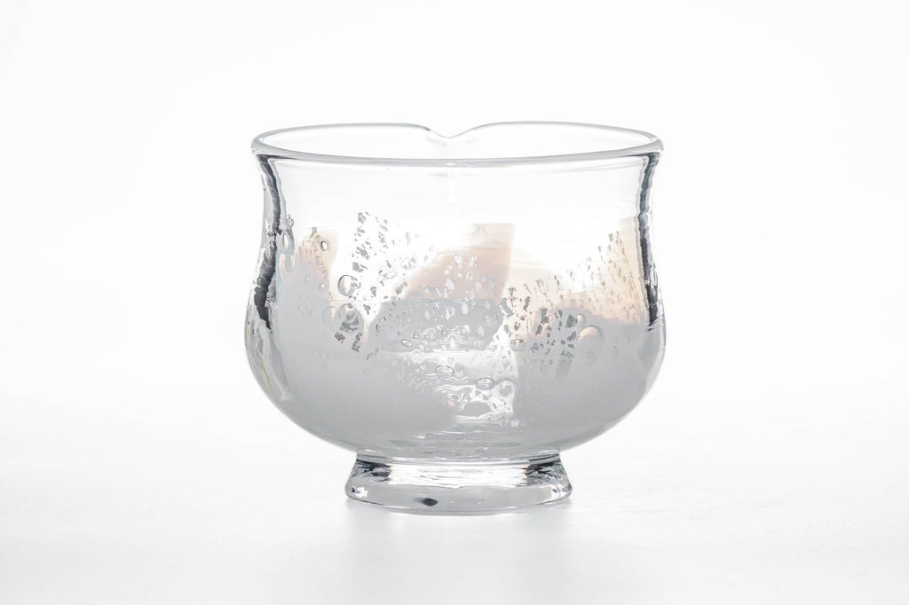 Tomoe 巴 - White Glass Spouted Matcha Bowl - 200ml