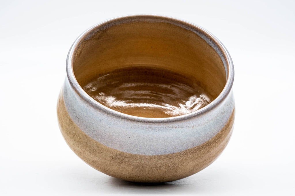Japanese Kensui - Large Beige White Glazed Hagi-yaki Water Bowl - 700ml