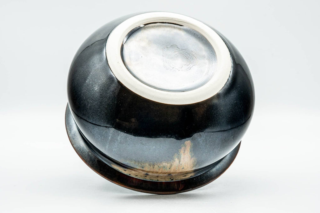 Japanese Kensui - Jet Black Hare's Fur Glazed Water Bowl - 450ml