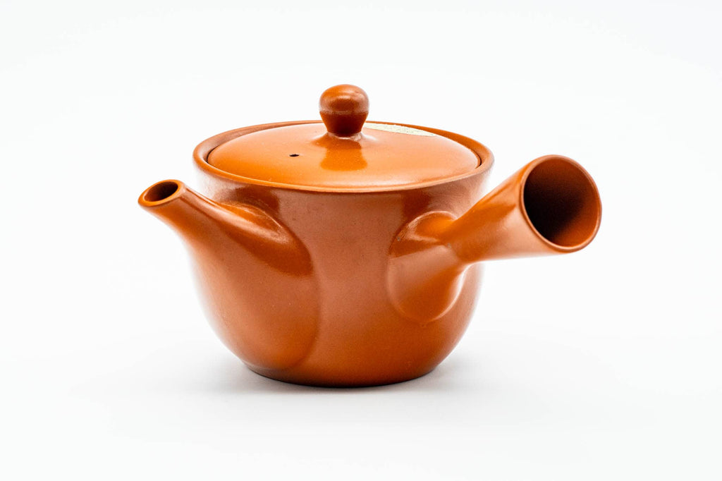 Japanese Kyusu - Plum Blossom Engraved Tokoname-yaki Mesh Teapot - 260ml