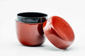 Japanese Natsume - Red Black Urushi Lacquer Matcha Tea Caddy - 50ml