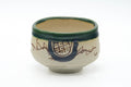Japanese Matcha Bowl - Classic Beige Green Oribe Chawan - 550ml