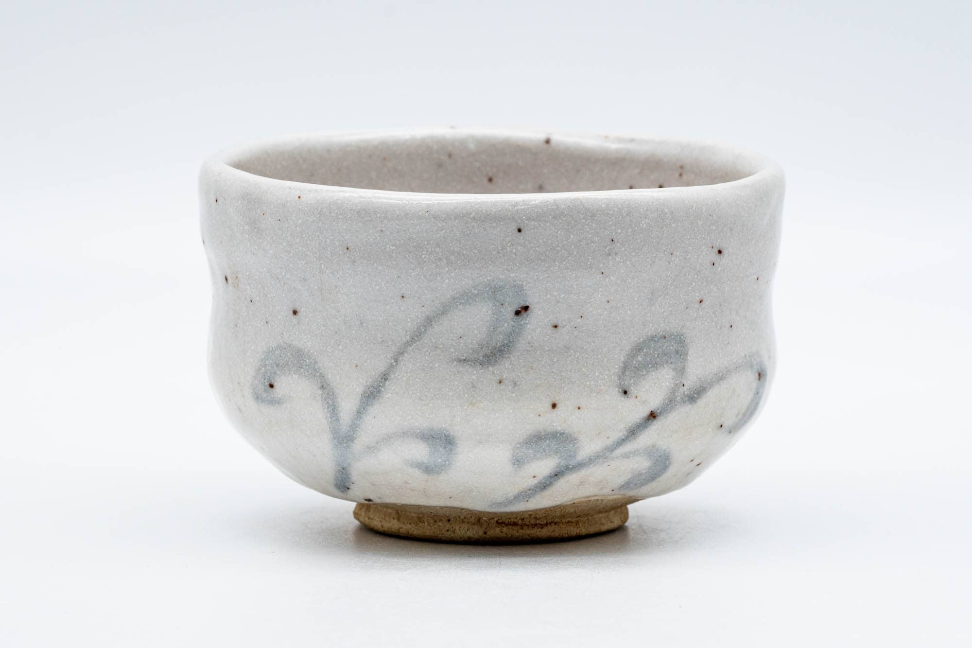 Japanese Matcha Bowl - 市川通三 Ichikawa Michizou - Snowy Shino Glazed Kyo-yaki Chawan - 300ml