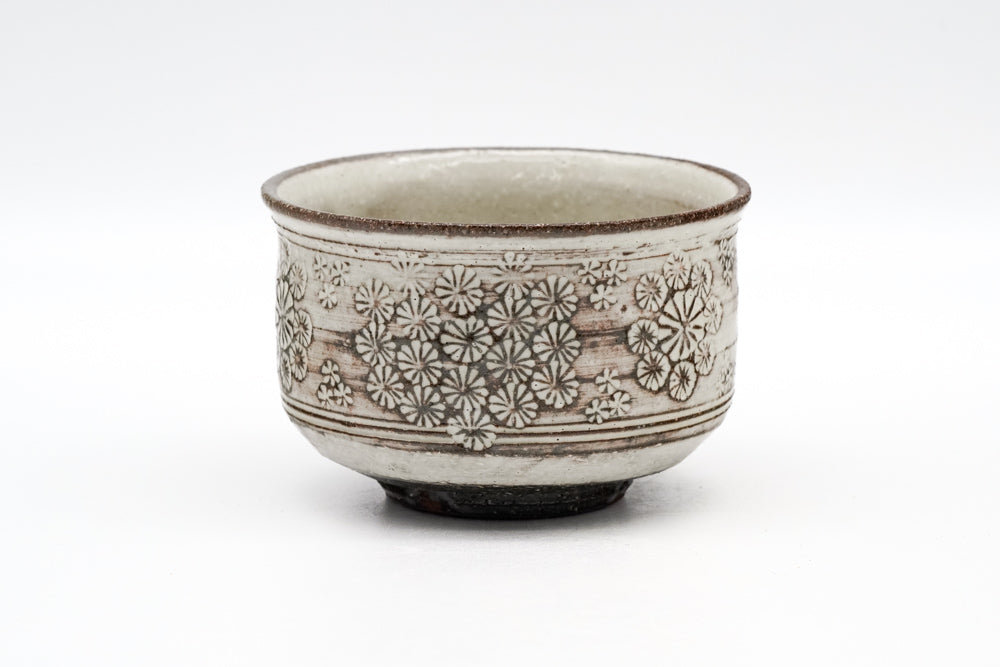Floral Kohiki Mishima Teacup - 150ml