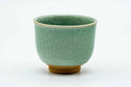 Japanese Teacup - Green Celadon Snowflake Glazed Yunomi - 130ml