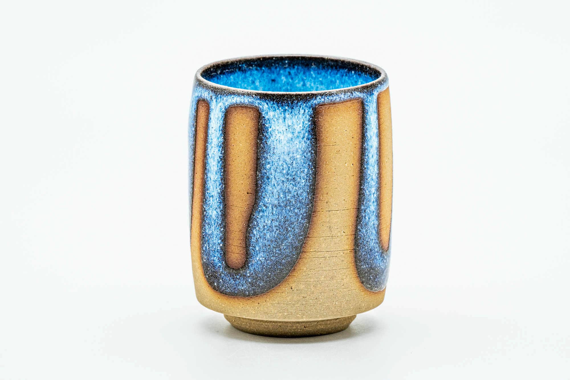 Japanese Teacup - Sky Blue Glazed Bizen-yaki Yunomi - 160ml