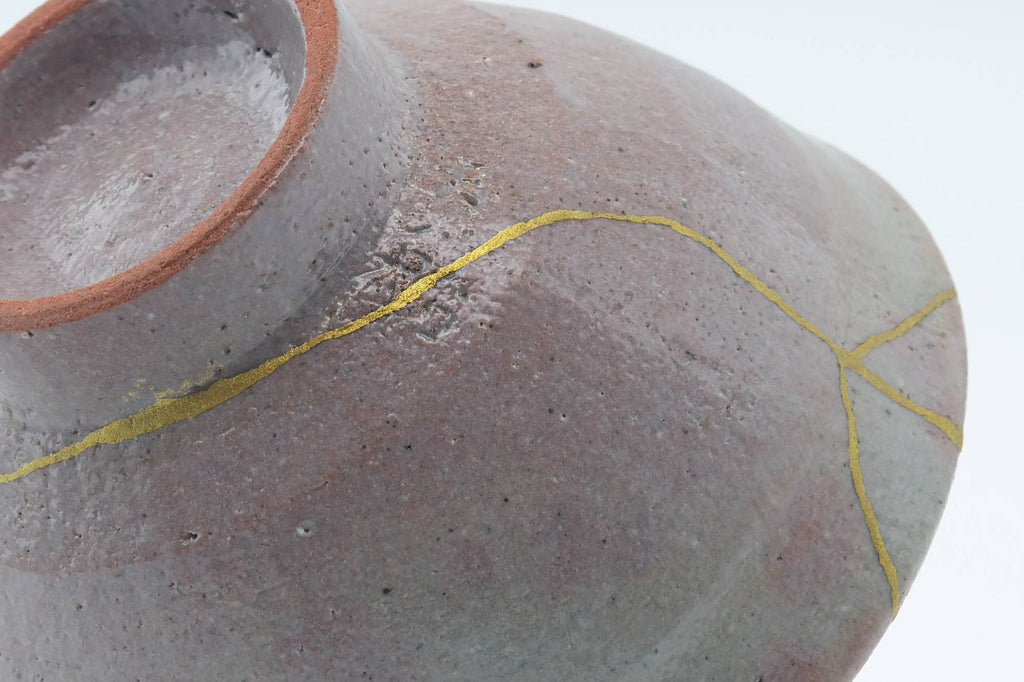Japanese Matcha Bowl - 有作作 Kintsugi Gohonte Glazed Ido-gata Chawan - 300ml