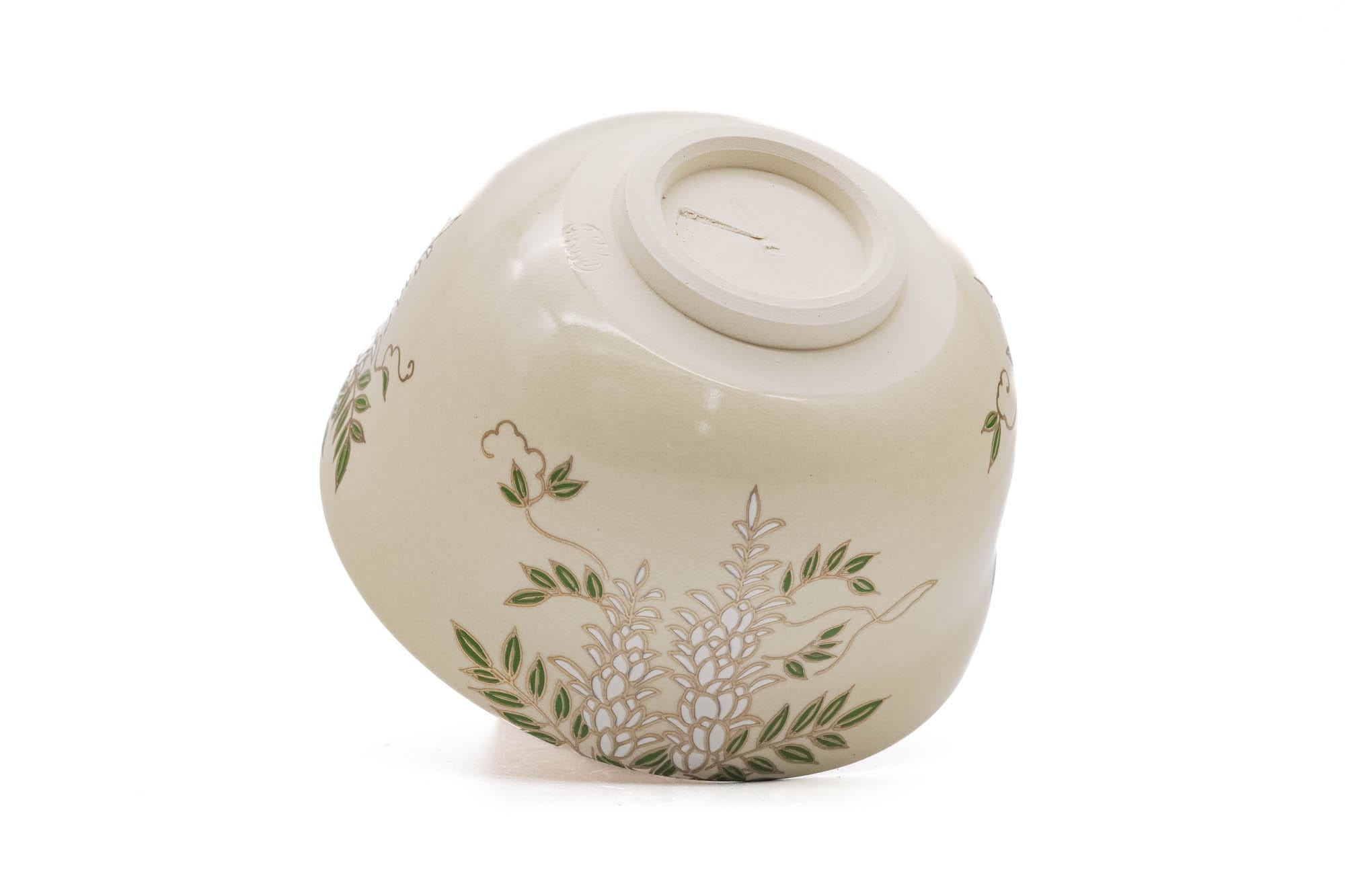 Purple Wisteria Kyo-yaki Chawan
