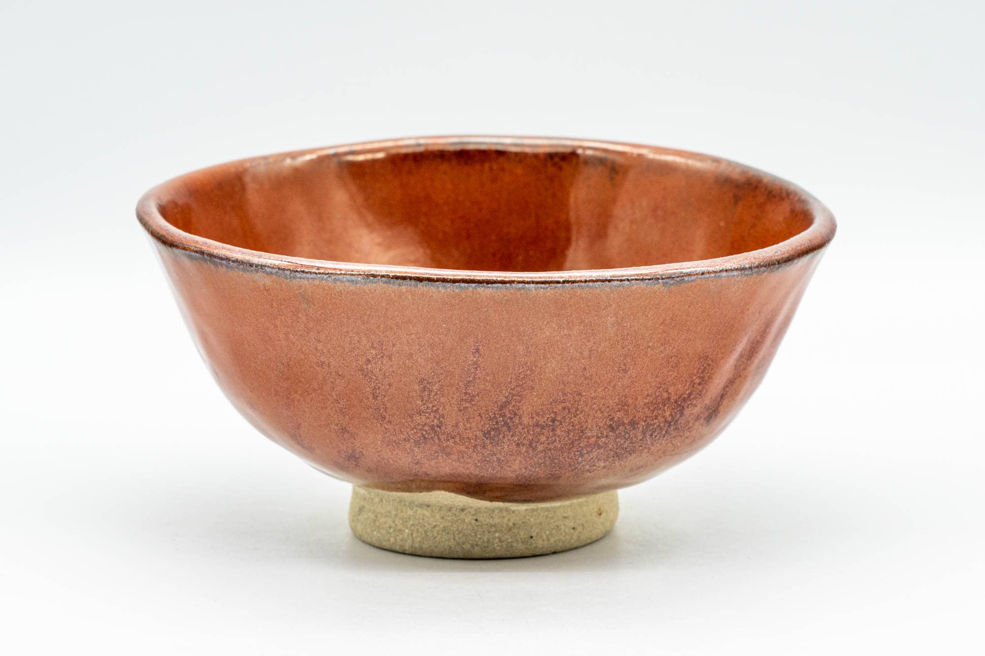 Japanese Matcha Bowl - 久 Amber Red Wabi-Sabi Chawan - 150ml