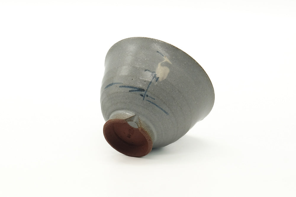 Japanese Teacup - Blue Grey Egret Yunomi - 150ml
