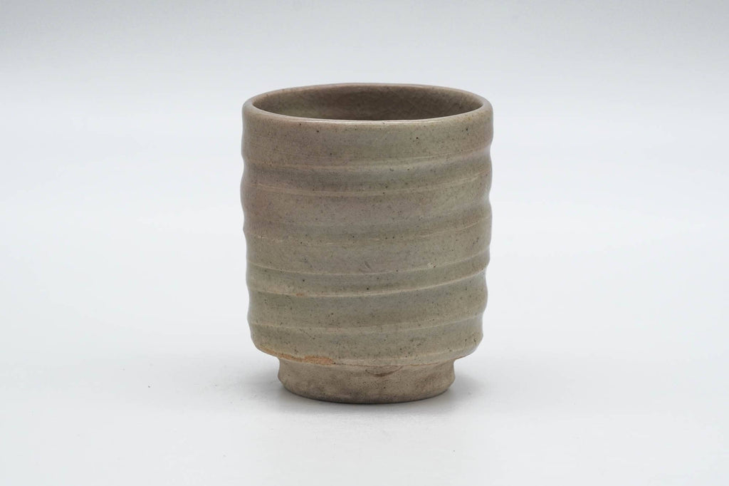 Japanese Teacup - Grey Weathered Hagi-yaki Spiraling Yunomi - 140ml