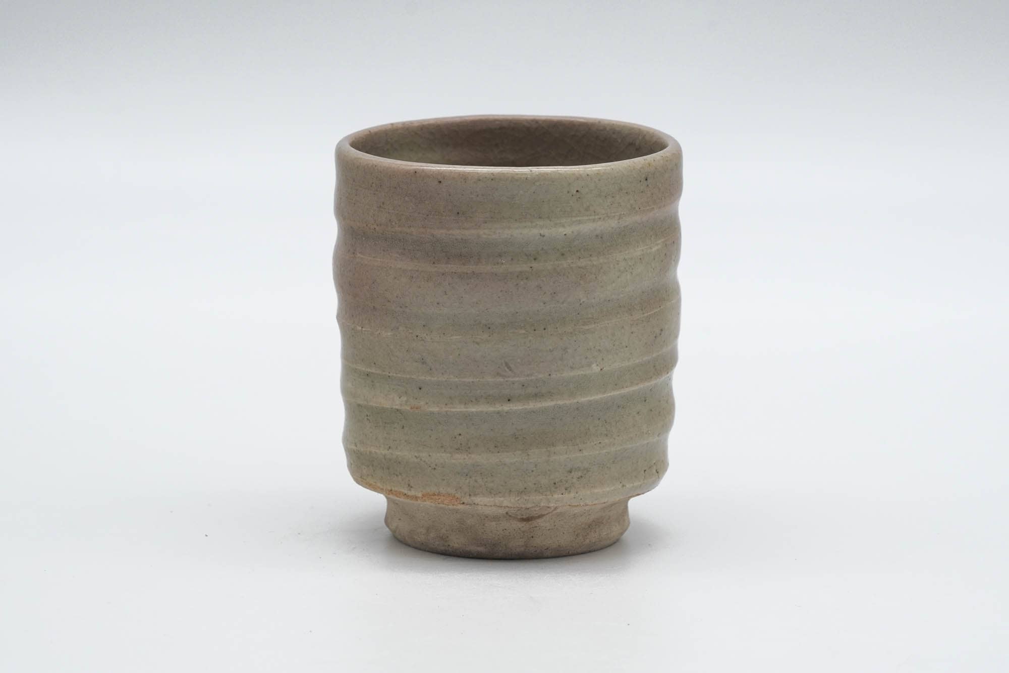 Japanese Teacup - Grey Weathered Hagi-yaki Spiraling Yunomi - 140ml