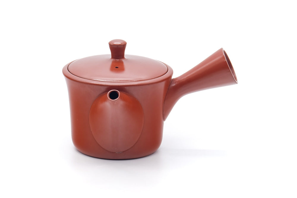 Japanese Kyusu - Bamboo Engraved Tokoname Mesh Teapot - 260ml