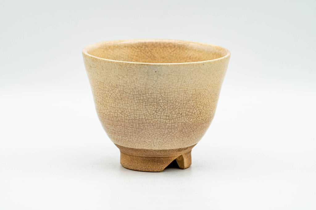 Japanese Teacup - Beige Cream Glazed Hagi-yaki Yunomi - 110ml