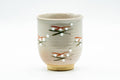 Japanese Teacup - Beige Geometric Decorated Yunomi - 175ml