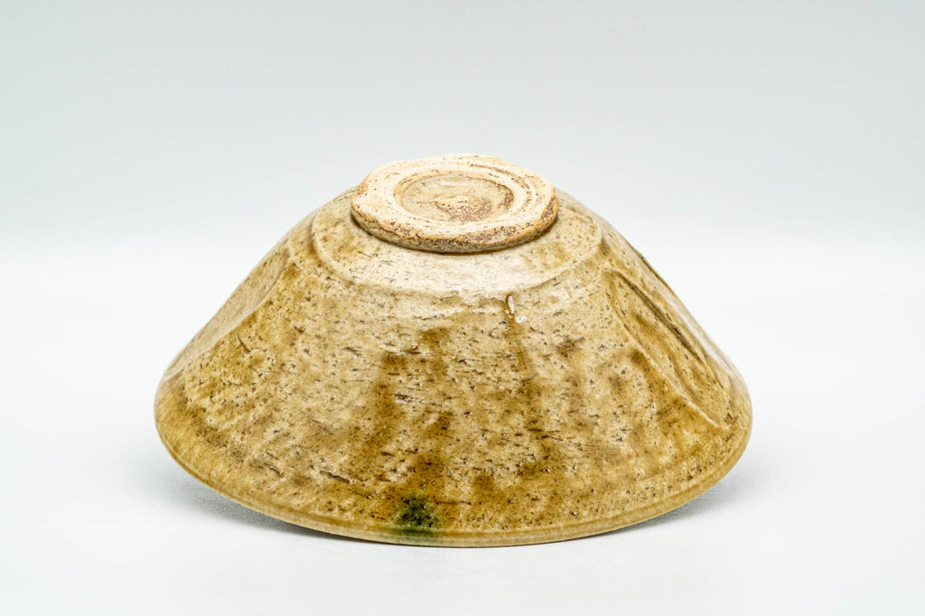 Japanese Matcha Bowl - Yellow Irabo Hira-gata Summer Chawan - 150ml