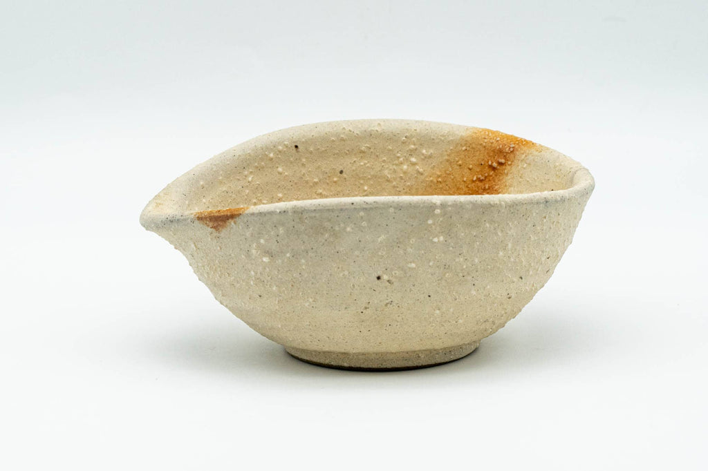 Japanese Katakuchi - Beige Orange Unglazed Water Cooler - 80ml