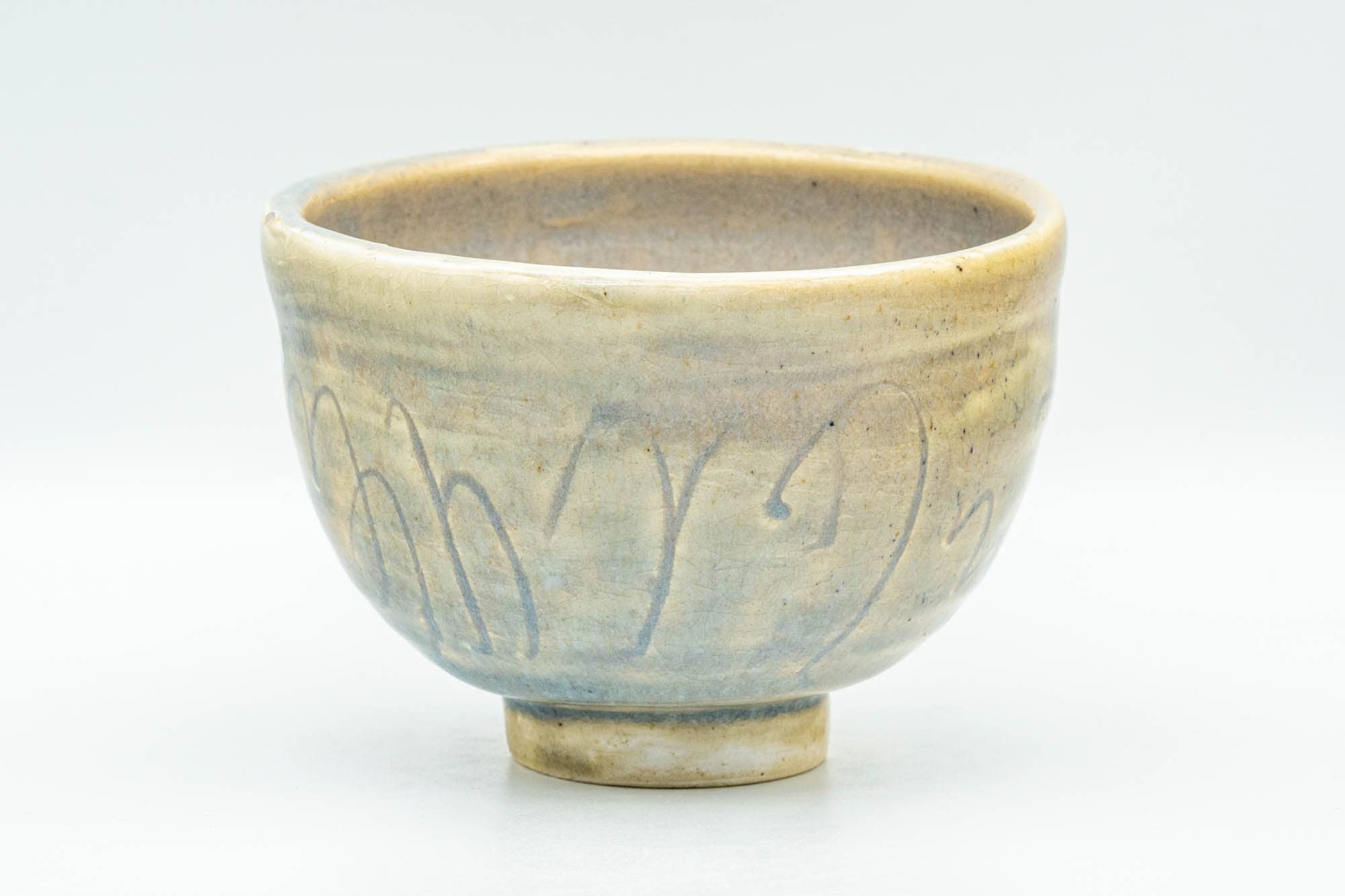 Japanese Matcha Bowl - Grey-Blue Crazed Glazed Chawan - 350ml