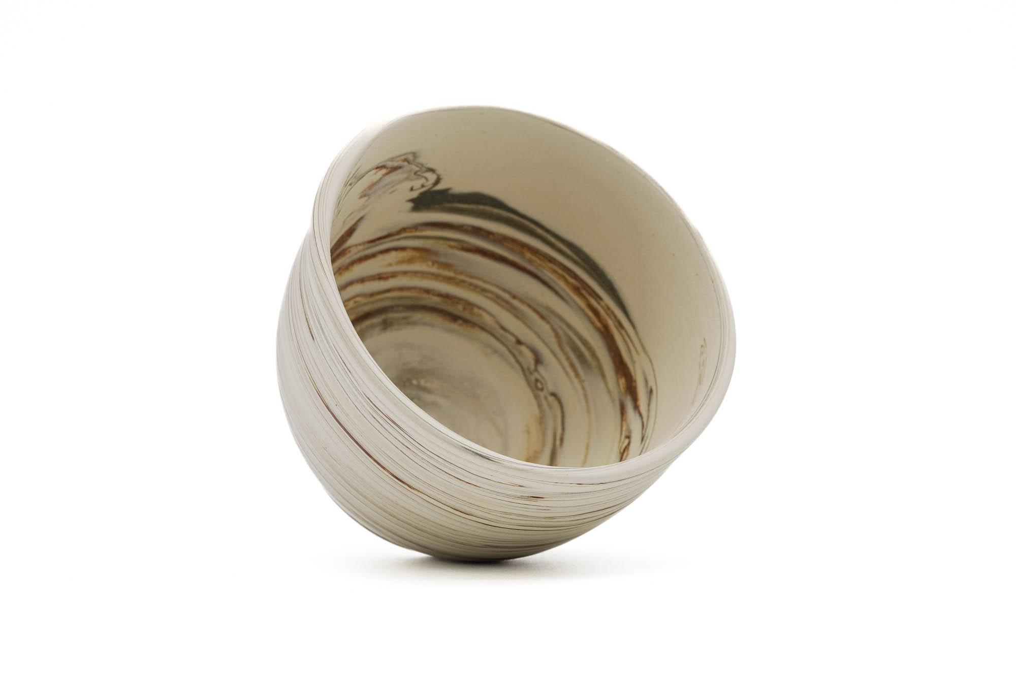 White Yellow Nerikomi Tokoname Teacup - 110ml