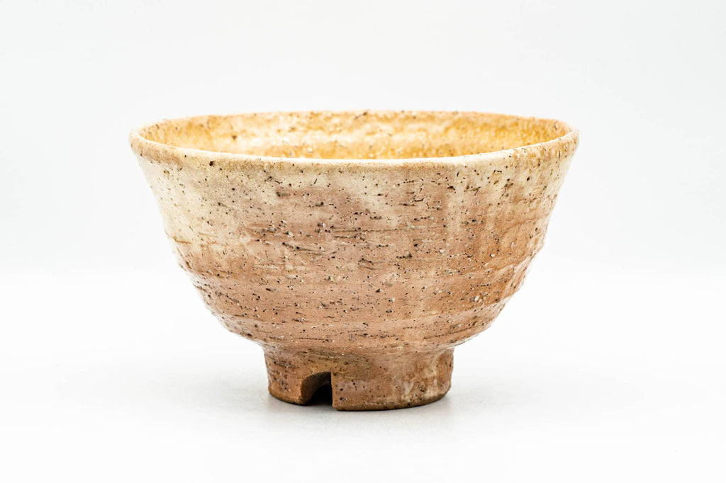 Japanese Matcha Bowl - 大井戸 Beige Biwa-iro Milky Glazed Ido-gata Chawan - 300ml