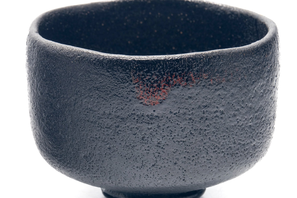 Japanese Matcha Bowl - 大野九行 Ōno Kyūkō - Kintsugi Kuro-Raku Chawan - 400ml