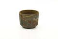 Japanese Teacup - Faceted Green Yellow Red Nerikomi Yunomi - 110ml