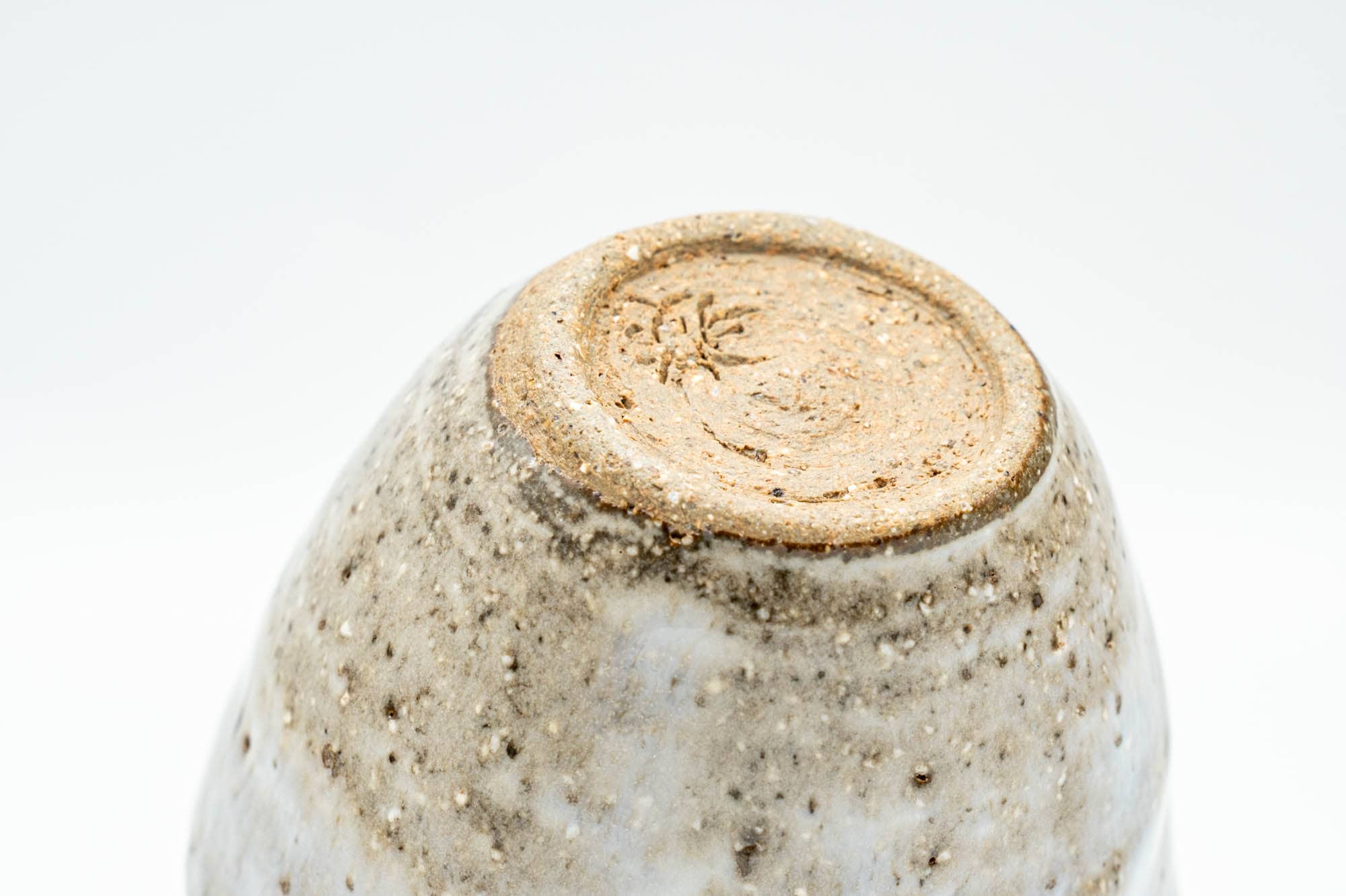 Japanese Teacups - Pair of Milky White Glazed Wabi-Sabi Guinomi - 60ml