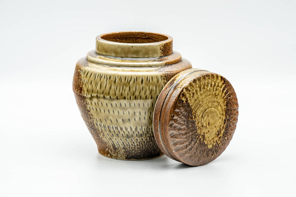 Japanese Chatsubo - 茶壺 Ash Glazed Shigaraki-yaki Tea Canister - 350ml